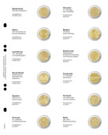 Lindner MU2E11 Hojas Individuales Pre-impresas Para Monedas De 2 Euros - Zubehör