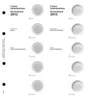 Lindner 1505-4 Hojas Individuales Para Monedas Conmemorativas De 2 Euros Estad - Zubehör