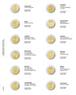 Lindner MU2E24 Hojas Individuales Pre-impresas Para Monedas De 2 Euros - Matériel