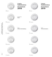 Lindner 1505-7 Hojas Individuales Para Monedas Conmemorativas De 2 Euros Estad - Zubehör