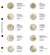 Lindner 1118-4 Hojas Individuales Para Monedas Conmemorativas De 2 Euros - Matériel