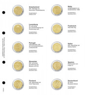 Lindner 1118-14 Hojas Individuales Para Monedas Conmemorativas De 2 Euros - Matériel