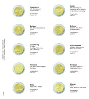 Lindner 1118-21 Hojas Individuales Para Monedas Conmemorativas De 2 Euros - Matériel