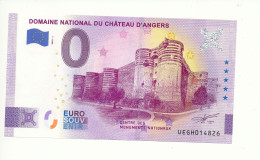 Billet Souvenir - 0 Euro - DOMAINE NATIONAL DU CHÂTEAU D'ANGERS - UEGH - 2023-1 - N° 14826 - Mezclas - Billetes