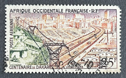 FRAWAPA024U1 - Airmail - Centenary Of Dakar - Town Planning - 25 F Used Stamp - AOF - 1958 - Usados