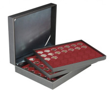 Lindner 2365-2930E Estuche Para Monedas NERA XL Con 3 Tableros Y Plantillas Pa - Materiale