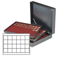 Lindner 2365-2724E Estuche Para Monedas NERA XL Con 3 Tableros Y Plantillas Pa - Materiale