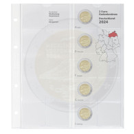 Lindner  1114-2 Hoja Preimpresa De Quilates De Monedas Conmemorativas De 2 Eur - Materiale