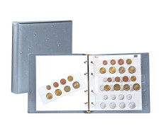 Lindner 1105-GR Karat álbum De Monedas EURO Gris - Materiale