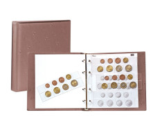 Lindner 1105-H Karat álbum De Monedas EURO Bronceado - Materiale