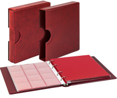Lindner 1106EK-W Karat álbum CLASSIC Con Estuche Protector Con Recortes Rojo V - Materiale