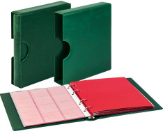 Lindner 1106EK-G Karat álbum CLASSIC Con Estuche Protector Con Recortes Verde - Materiale