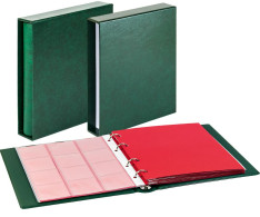 Lindner 1106E-G Karat álbum CLASSIC Con Estuche Protector Verde. - Materiale