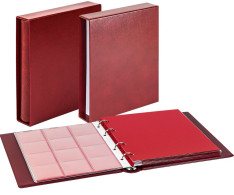 Lindner 1106E-W Karat álbum CLASSIC Con Estuche Protector Rojo Vino. - Materiale