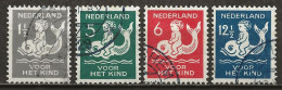 PAYS-BAS: Obl., YT N°223 à 226, Série, TB - Used Stamps