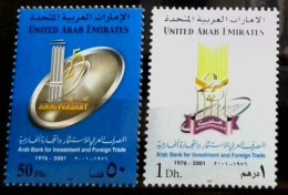 United Arab Emirates 2001 Mi 655-656 MNH  (ZS10 UAE655-656) - Monnaies