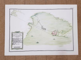 Veduta Golfo E Tonnara Di Portoferraio Isola D'Elba Toscana Nel 700 Litografia - Cartes Géographiques