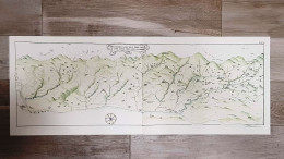 Carta Geografica O Mappa Veduta Castelli Di Pontremoli Toscana 700 Litografia - Cartes Géographiques