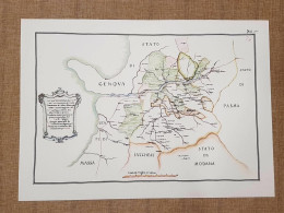 Carta Geografica O Mappa Lo Stato Di Pontremoli Toscana Nel 700 Litografia - Cartes Géographiques