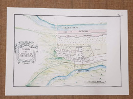 Carta Geografica O Mappa Pianta Castello Di Pontremoli Toscana 700 Litografia - Cartes Géographiques