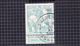 1911 Nr 96 Gestempeld (zonder Gom).Caritas:Opdruk 1911.OBP 11 Euro. - 1910-1911 Caritas