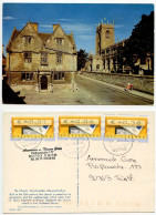Great Britain 2003 Postcard The Church, Winchcombe, Gloucestershire; Germany Postmarks & 2c, 5c & 38c ATM / Frama Stamps - Andere & Zonder Classificatie