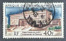 FRAWAPA025U1 - Airmail - Centenary Of Dakar - Palace Of The Grand Council - 40 F Used Stamp - AOF - 1958 - Usados