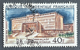 FRAWAPA025U2 - Airmail - Centenary Of Dakar - Palace Of The Grand Council - 40 F Used Stamp - AOF - 1958 - Usados