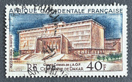 FRAWAPA025U2 - Airmail - Centenary Of Dakar - Palace Of The Grand Council - 40 F Used Stamp - AOF - 1958 - Usati