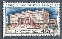 FRAWAPA025U3 - Airmail - Centenary Of Dakar - Palace Of The Grand Council - 40 F Used Stamp - AOF - 1958 - Usati