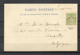 FRANCE   N° 106   SUR  CARTE POSTALE    OBLITERE   COTE ? €     TYPE SAGE - 1898-1900 Sage (Type III)