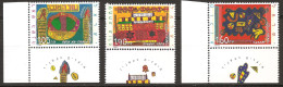 Israël Israel 1996 N° 1336 / 8 Avec Tab ** Fêtes, Dessins D'enfants, Simhat Tora, Tentes, Nouvel An Roch Hachana Soukkot - Unused Stamps (with Tabs)