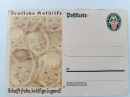 Deutsche Nothilfe. Schafft Frohe, Kräftige Jugend,  Postkarte, 1929te - Mitte