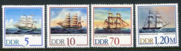 EAST GERMANY / DDR 1988 Sailing Ships MNH / ** .  Michel 3198-201 - Unused Stamps