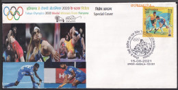 India 2020-21 Medal Winners At Tokyo Olympics, Hockey, Wrestling,Javlin Throw ,Olympic,Sp Cover (**) Inde Indien - Cartas & Documentos