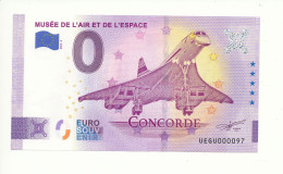 Billet Souvenir - 0 Euro - MUSÉE DE L'AIR ET DE L'ESPACE - CONCORDE - UEGU - 2023-4 - N° 97 - Lots & Kiloware - Banknotes