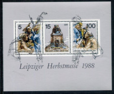 EAST GERMANY / DDR 1988 Leipzig Autumn Fair Block  MNH / ** .  Michel Block 95 - Ungebraucht