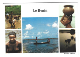 CPM Le Bénin Pêcheur Et Femmes Au Marigot (non écrite, Légère Trace Au Verso) - Benin