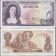 Colombia 2 Pesos Oro. 20.07.1977 Unc. Banknote Cat# P.413b - Colombia