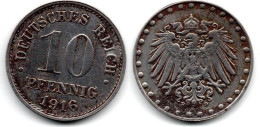 MA 31296 / Allemagne - Deutschland - Germany 10 Pfennig 1916 D TB+ - 10 Pfennig