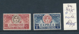 B5 ITALIAN COLONIES  EXPRES SASSONE S51 YVERT 4/5 MNH - General Issues