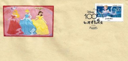 Cendrillon. Centenaire Disney, Lettre Paris 2023 - Storia Postale