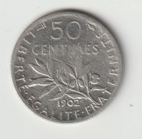 Semeuse 50c Argent 1902 - Silver - 1/2 F - - 50 Centimes