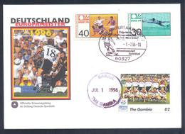 Germany Deutschland 1996 Cover Football Soccer Fussball UEFA EURO Germany 3x European Champion; Gambia German Team - Fußball-Europameisterschaft (UEFA)