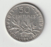 Semeuse 50c Argent 1902 - Silver - 1/2 F - - 50 Centimes