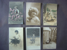 Lot De 6 Cartes Anciennes - Fantaisie - Enfants - - Collections, Lots & Séries