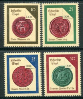 EAST GERMANY / DDR 1988 Historic Seals Singles  MNH / ** .  Michel  3156-59 - Unused Stamps