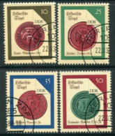 EAST GERMANY / DDR 1988 Historic Seals Singles  Used .  Michel  3156-59 - Used Stamps