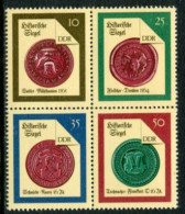 EAST GERMANY / DDR 1988 Historic Seals Block  MNH / ** .  Michel  3156-59 - Nuevos