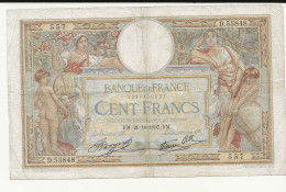Billet 100 Francs 1937 - Andere & Zonder Classificatie